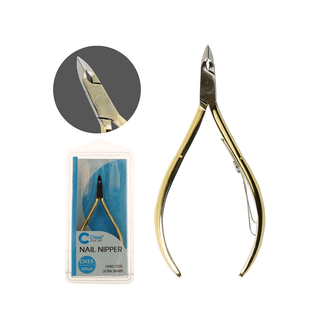 CUTICLE NIPPER, HARD STEEL POLISHED CH55 - GOLD